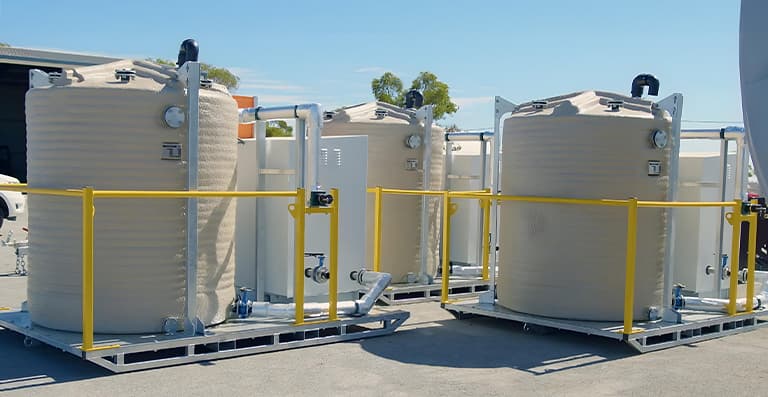 Agricultural field at sunset