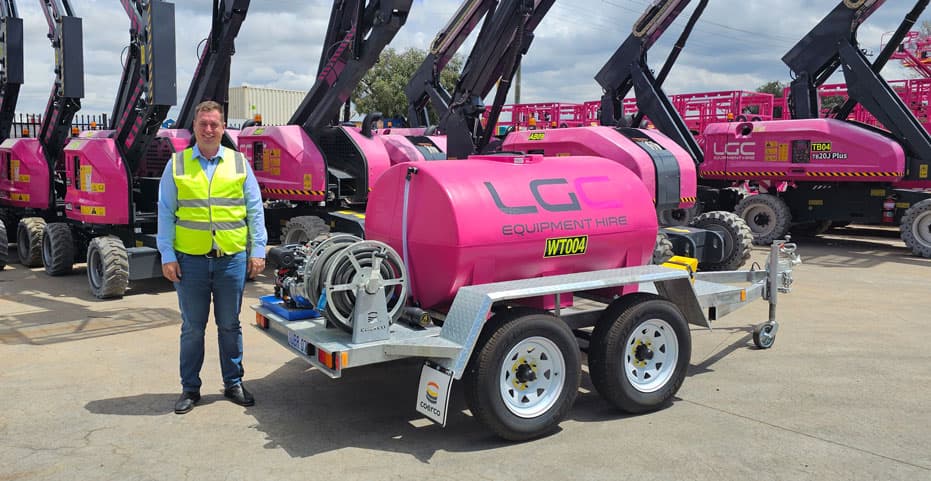 Agricultural field at sunset