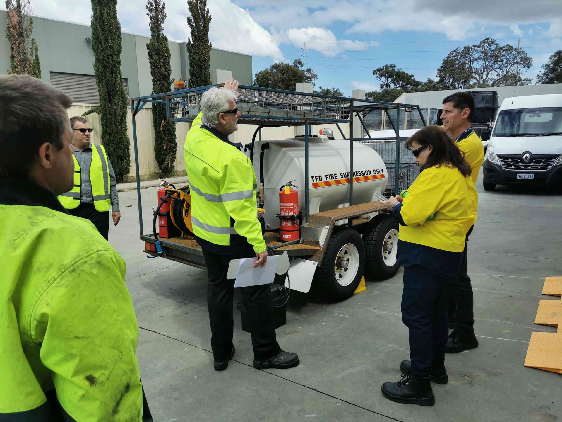 Agricultural field at sunset
