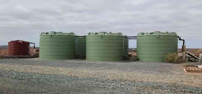 Agricultural field at sunset