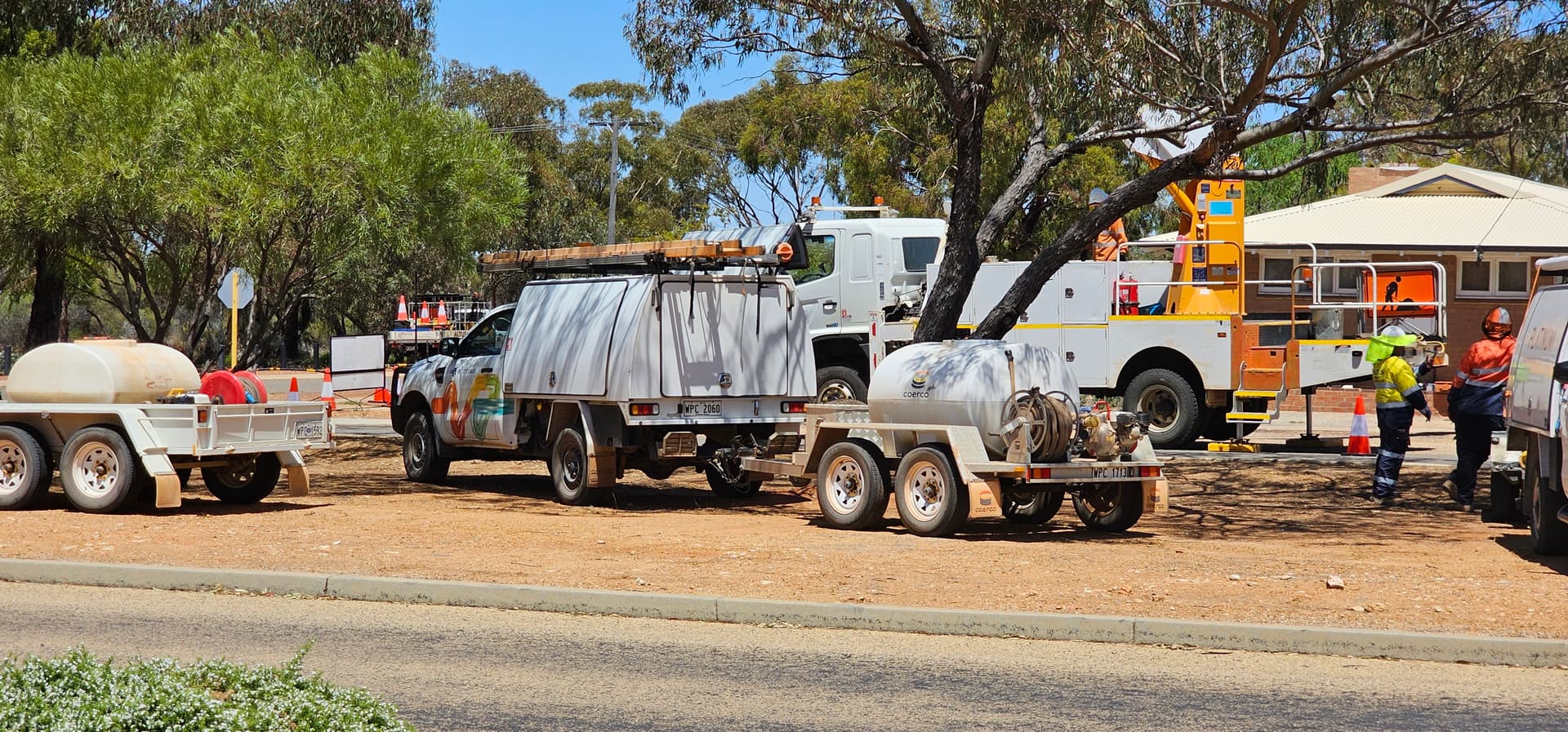 Agricultural field at sunset