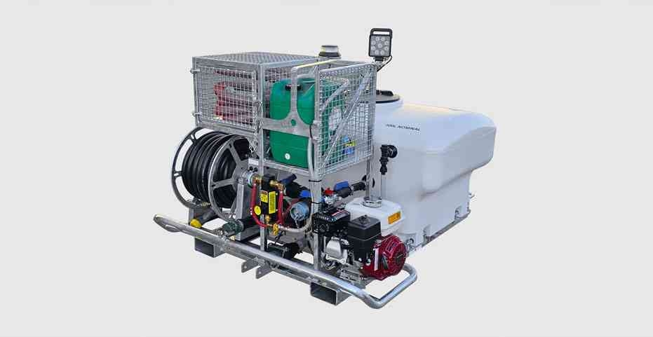 Agricultural field at sunset