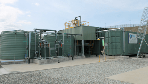 Agricultural field at sunset