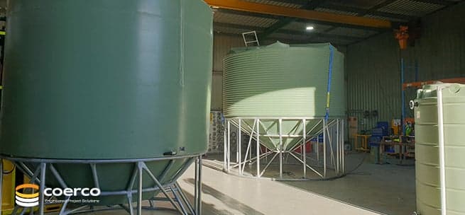 Agricultural field at sunset