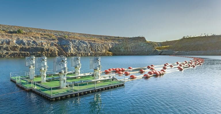 Agricultural field at sunset