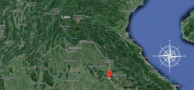 Agricultural field at sunset