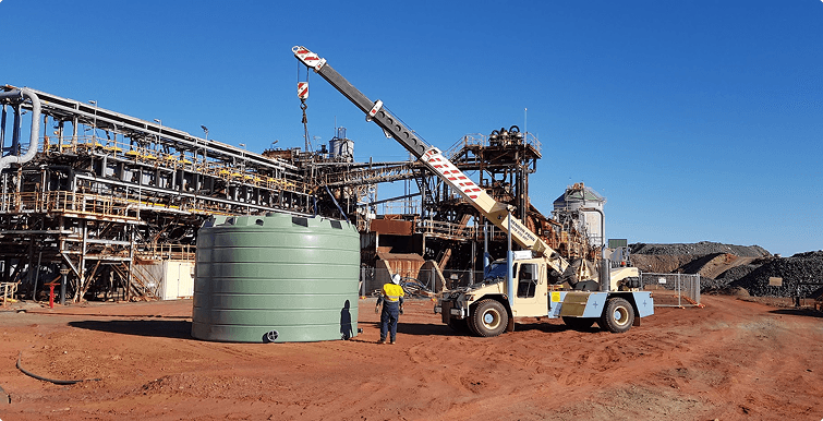 Agricultural field at sunset
