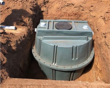 4,000 litre Coerco poly septic tank installation