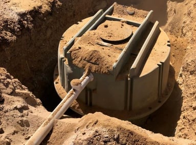 Coerco 4,000-litre poly septic tank installation
