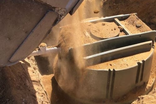 poly septic tank installation