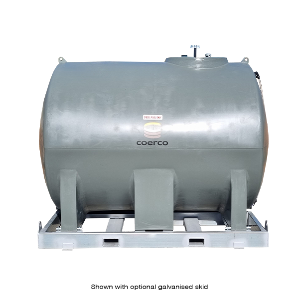 5,000 Litre Free Standing Diesel Transport Tank - (2820L X 1650W X 1700H) - With Baffle Balls