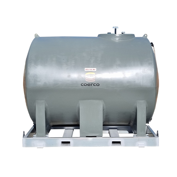 3,000 Litre Free Standing Diesel Transport Tank - (2300L X 1500W X 1260H) - With Baffle Balls